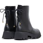 Bota Feminina Couro Legitimo Cano Curto Salto 14200P Preto