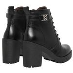Bota De Couro Zíper e Fivela Lateral Cor Preto 14020 MF