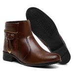 Bota VL Lisa Zíper Lateral Cor Marrom