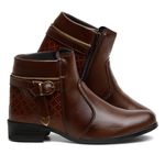 Bota VL Lisa Zíper Lateral Cor Marrom