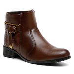Bota VL Lisa Zíper Lateral Cor Marrom