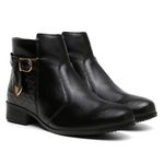 Bota VL Lisa Zíper Lateral Cor Preto