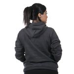 Blusa De Moletom Canguru Com Capuz Feminina Cor Grafite