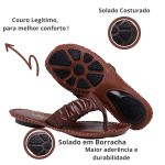 Chinelo De Couro Cor Havana - 12185.2