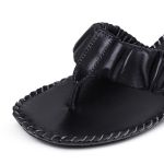 Chinelo De Couro Cor Preto - 12185.6