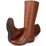 Bota CL cano alto couro legitimo montaria cor Marrom 