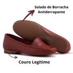 Mocassim De Couro Cor Caramelo 24000 QeA 