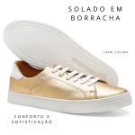 Tênis De Couro Cor Dourado - 25000