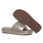 Papete Tamanco Flatform Ouro Light Dourado