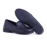 Mocassim Gravata QeA Couro Cor Preto