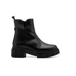 Coturno Feminino Couro Bota cor Preto Preto