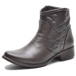 Bota CL cano curto Couro Legitimo Cor Café Marrom