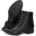 Bota CL cano curto Couro Legitimo Cor Preto 