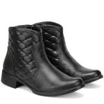 Bota CL cano curto Couro Legitimo Cor Preto 