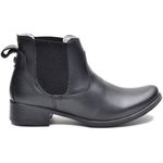 Botina CL Feminina Cano Curto Couro Premium Cor Preto 