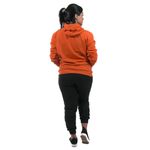 Conjunto Feminino Calça Preta e Blusa De Moletom Cor Laranja