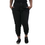 Calça Lisa De Moletom Feminina Cor Preto