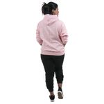 Conjunto Feminino Calça Preta e Blusa Moletom Cor Rosa Bebê Rosa Bebê