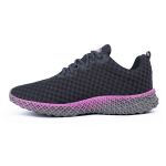 Tênis Feminino Academia Caminhada G2 Leve Macio e Confortável Cor Grafite Rosa