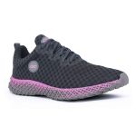 Tênis Feminino Academia Caminhada G2 Leve Macio e Confortável Cor Grafite Rosa