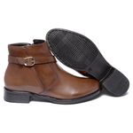 Bota Couro Legítimo Fivela Cor Marrom 5841 FER
