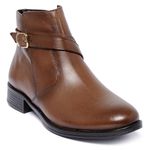 Bota Couro Legítimo Fivela Cor Marrom 5841 FER