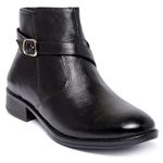 Bota Couro Legítimo Fivela Cor Preto 5841 FER