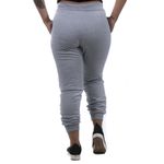Calça Lisa De Moletom Feminina Cor Cinza