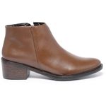 Bota Couro Legítimo Com Zíper Cor Marrom 6704 FER