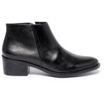 Bota Couro Legítimo Com Zíper Cor Preto 6704 FER