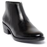 Bota Couro Legítimo Com Zíper Cor Preto 6704 FER