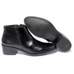 Bota Couro Legítimo Com Zíper Cor Preto 6704 FER