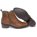 Bota Feminina Couro Legítimo Zíper Lateral - 6705 FER