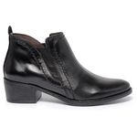 Bota Couro Legítimo Com Elástico Cor Preto 6507 FER