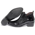 Bota Couro Legítimo Com Elástico Cor Preto 6507 FER