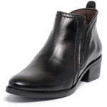 Bota Couro Legítimo Com Elástico Cor Preto 6507 FER