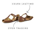 Sandália Artesanal De Couro Cor Chocolate - 710
