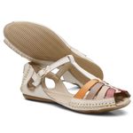 Sandália Artesanal De Couro Cor Off White Pessego - 710