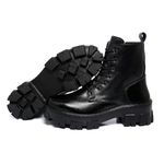 Coturno Couro Legítimo Cor Preto 8001 FER