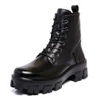 Coturno Couro Legítimo Cor Preto 8001 FER
