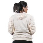 Moletom Canguru Com Capuz Cor Off White