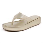 Papete Chinelo Asa Delta Flatform Ouro Light Dourado