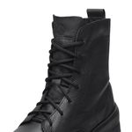  Coturno MB Couro Feminino Valentina Plataforma Cor Preto 