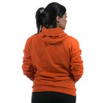 Blusa De Moletom Canguru Com Capuz Feminina Cor Laranja