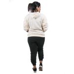 Conjunto Feminino Calça Preta e Blusa Moletom Cor Off White