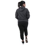 Conjunto Moletom Feminino Calça Preta e Blusa De Moletom Cor Grafite