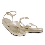 Papete Sandália Flatform Ouro Light Dourado