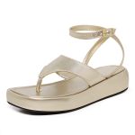 Papete Sandália Flatform Ouro Light Dourado