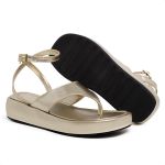 Papete Sandália Flatform Ouro Light Dourado