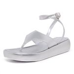 Papete Sandália Flatform Prata
